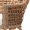Baxton Studio Kyle Modern Bohemian Natural Brown Woven Rattan Dining Arm Chair with Cushion 212-12804-ZORO - alternate 4